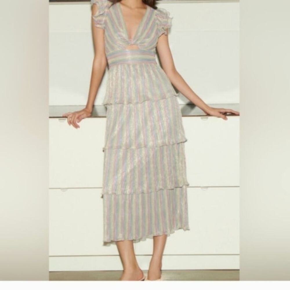 Saylor Lyla  Dress Multi Color size Medium Flaws***see photos**